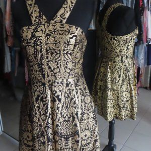 Black & gold night dress